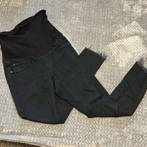 Black LED Maternity Jeans